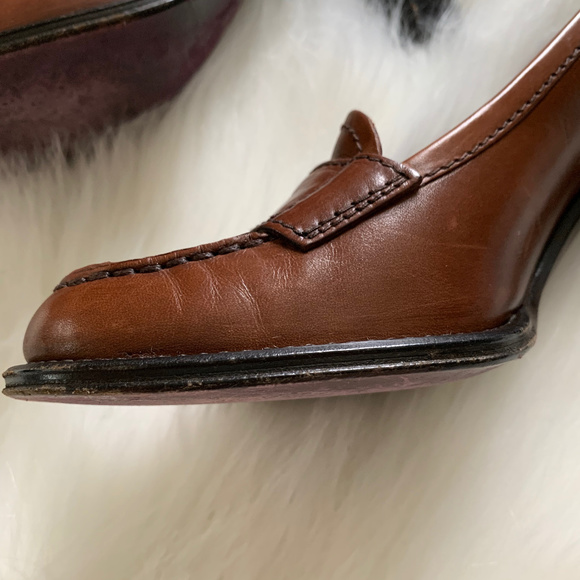 Prada Leather Brown Penny Loafer Pumps - Picture 6 of 8